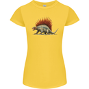 Dimetrodon Dinosaur Womens Petite Cut T-Shirt Yellow