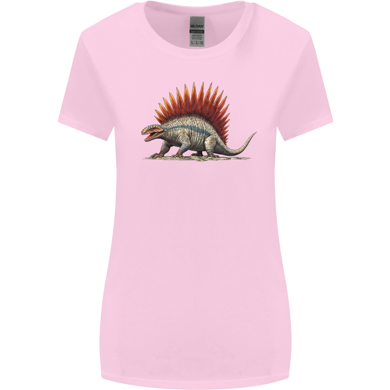 Dimetrodon Dinosaur Womens Wider Cut T-Shirt Light Pink