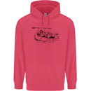 Dinghy Rapids White Water Rafting Whitewater Childrens Kids Hoodie Heliconia