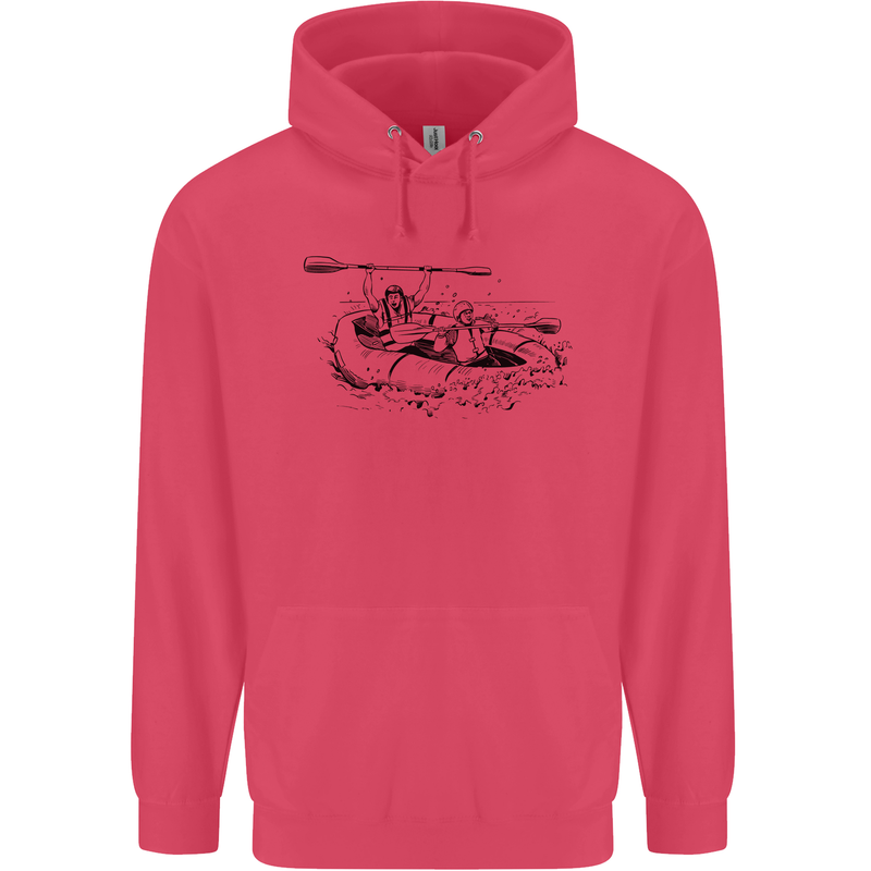 Dinghy Rapids White Water Rafting Whitewater Childrens Kids Hoodie Heliconia