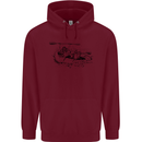 Dinghy Rapids White Water Rafting Whitewater Childrens Kids Hoodie Maroon