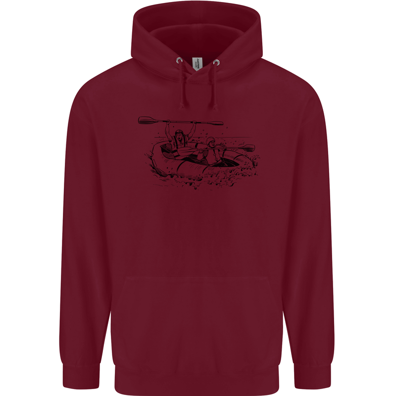 Dinghy Rapids White Water Rafting Whitewater Childrens Kids Hoodie Maroon