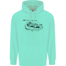Dinghy Rapids White Water Rafting Whitewater Childrens Kids Hoodie Peppermint