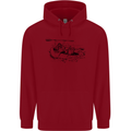 Dinghy Rapids White Water Rafting Whitewater Childrens Kids Hoodie Red