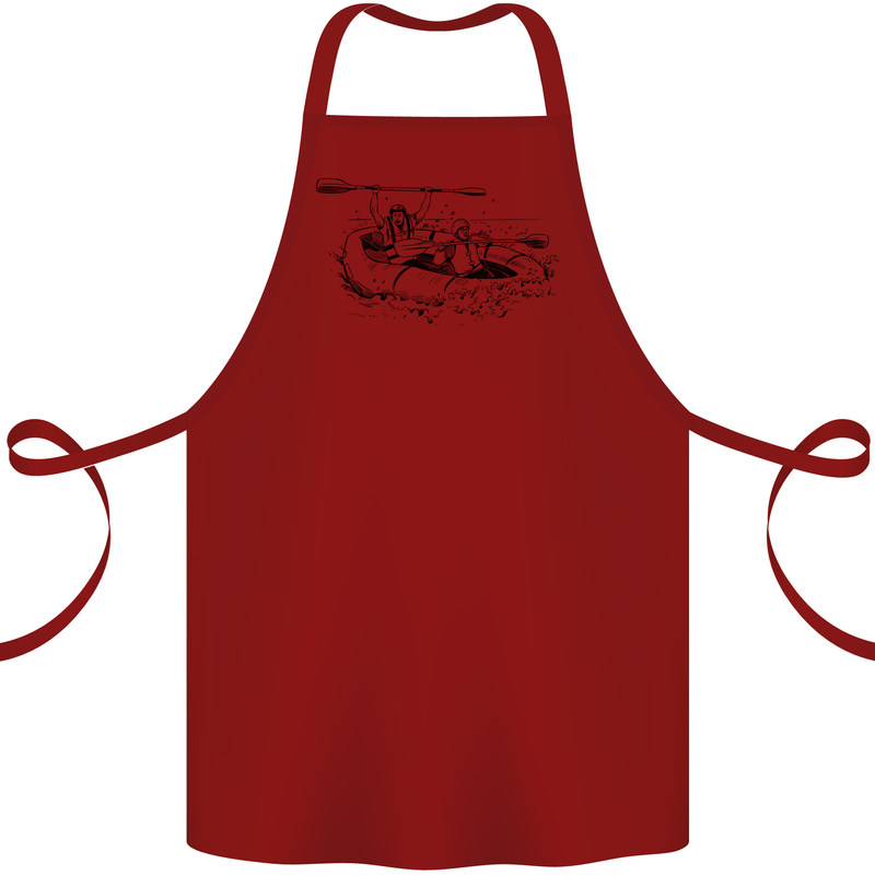 Dinghy Rapids White Water Rafting Whitewater Cotton Apron 100% Organic Maroon