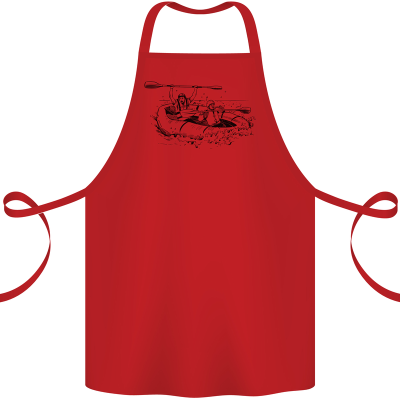 Dinghy Rapids White Water Rafting Whitewater Cotton Apron 100% Organic Red