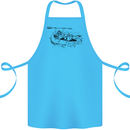 Dinghy Rapids White Water Rafting Whitewater Cotton Apron 100% Organic Turquoise