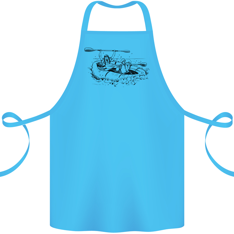 Dinghy Rapids White Water Rafting Whitewater Cotton Apron 100% Organic Turquoise