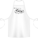 Dinghy Rapids White Water Rafting Whitewater Cotton Apron 100% Organic White