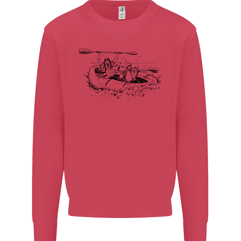 Dinghy Rapids White Water Rafting Whitewater Kids Sweatshirt Jumper Heliconia