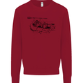Dinghy Rapids White Water Rafting Whitewater Kids Sweatshirt Jumper Red