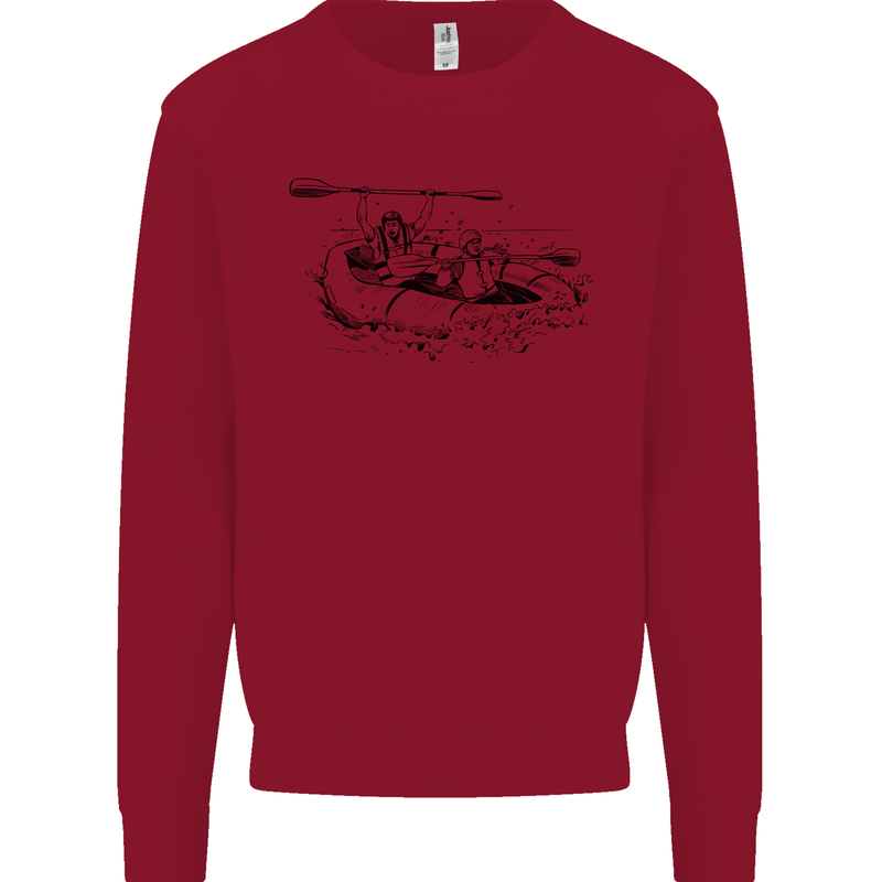 Dinghy Rapids White Water Rafting Whitewater Kids Sweatshirt Jumper Red
