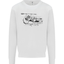 Dinghy Rapids White Water Rafting Whitewater Kids Sweatshirt Jumper White