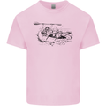 Dinghy Rapids White Water Rafting Whitewater Kids T-Shirt Childrens Light Pink