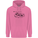 Dinghy Rapids White Water Rafting Whitewater Mens 80% Cotton Hoodie Azelea