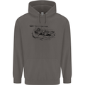 Dinghy Rapids White Water Rafting Whitewater Mens 80% Cotton Hoodie Charcoal