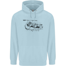 Dinghy Rapids White Water Rafting Whitewater Mens 80% Cotton Hoodie Light Blue