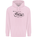 Dinghy Rapids White Water Rafting Whitewater Mens 80% Cotton Hoodie Light Pink