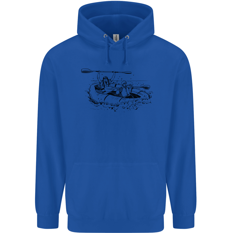 Dinghy Rapids White Water Rafting Whitewater Mens 80% Cotton Hoodie Royal Blue