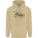 Dinghy Rapids White Water Rafting Whitewater Mens 80% Cotton Hoodie Sand