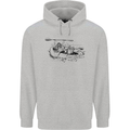 Dinghy Rapids White Water Rafting Whitewater Mens 80% Cotton Hoodie Sports Grey