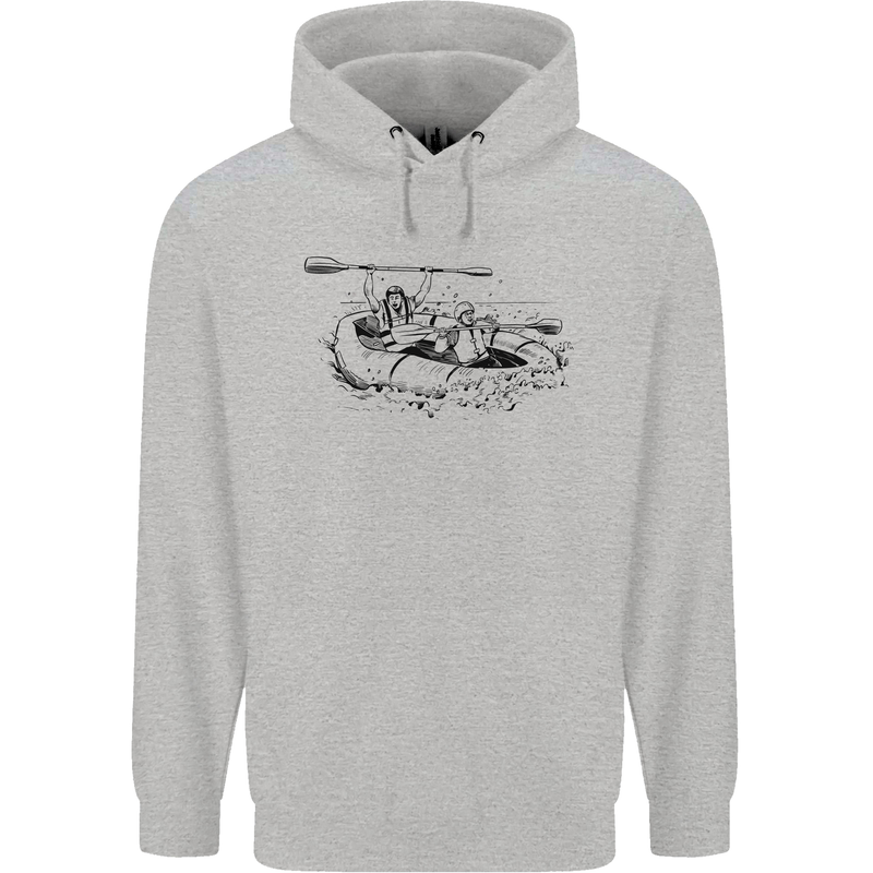 Dinghy Rapids White Water Rafting Whitewater Mens 80% Cotton Hoodie Sports Grey