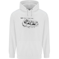 Dinghy Rapids White Water Rafting Whitewater Mens 80% Cotton Hoodie White