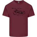 Dinghy Rapids White Water Rafting Whitewater Mens Cotton T-Shirt Tee Top Maroon