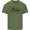 Dinghy Rapids White Water Rafting Whitewater Mens Cotton T-Shirt Tee Top Military Green