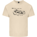 Dinghy Rapids White Water Rafting Whitewater Mens Cotton T-Shirt Tee Top Natural