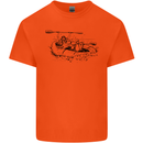 Dinghy Rapids White Water Rafting Whitewater Mens Cotton T-Shirt Tee Top Orange
