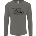 Dinghy Rapids White Water Rafting Whitewater Mens Long Sleeve T-Shirt Charcoal