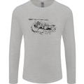Dinghy Rapids White Water Rafting Whitewater Mens Long Sleeve T-Shirt Sports Grey