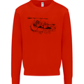 Dinghy Rapids White Water Rafting Whitewater Mens Sweatshirt Jumper Bright Red