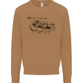 Dinghy Rapids White Water Rafting Whitewater Mens Sweatshirt Jumper Caramel Latte