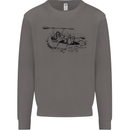 Dinghy Rapids White Water Rafting Whitewater Mens Sweatshirt Jumper Charcoal