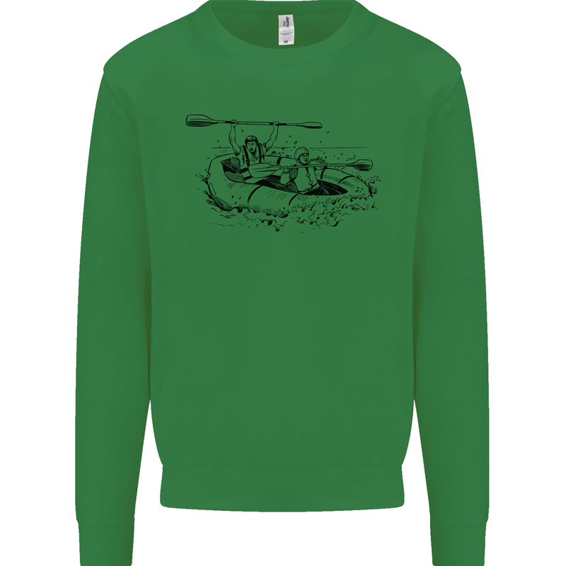 Dinghy Rapids White Water Rafting Whitewater Mens Sweatshirt Jumper Irish Green