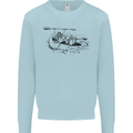 Dinghy Rapids White Water Rafting Whitewater Mens Sweatshirt Jumper Light Blue
