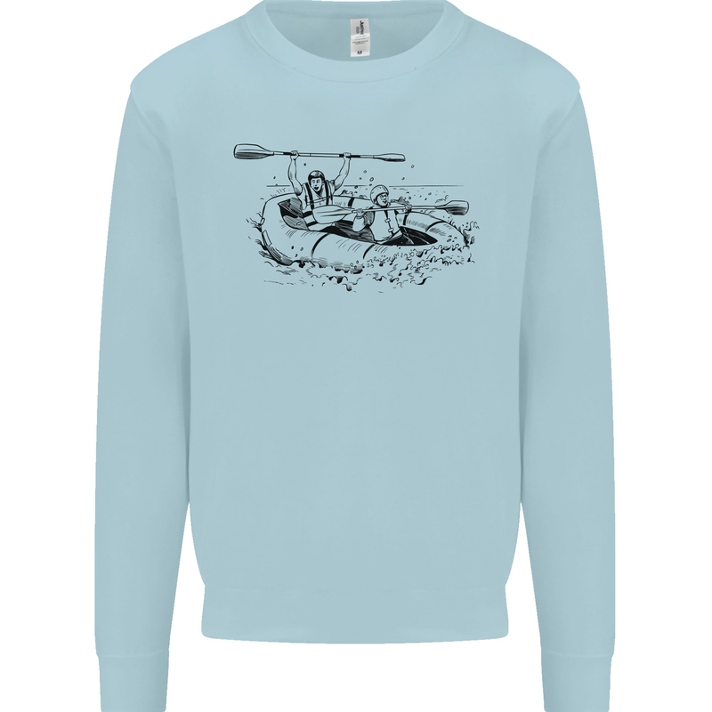Dinghy Rapids White Water Rafting Whitewater Mens Sweatshirt Jumper Light Blue
