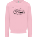Dinghy Rapids White Water Rafting Whitewater Mens Sweatshirt Jumper Light Pink