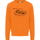 Dinghy Rapids White Water Rafting Whitewater Mens Sweatshirt Jumper Orange