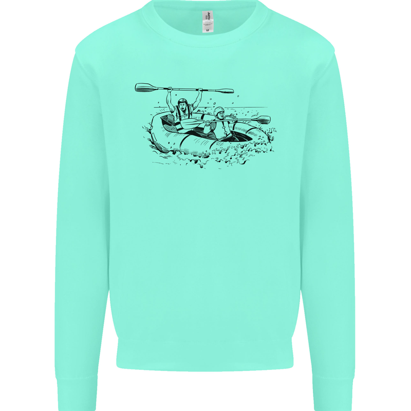 Dinghy Rapids White Water Rafting Whitewater Mens Sweatshirt Jumper Peppermint