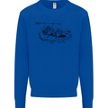 Dinghy Rapids White Water Rafting Whitewater Mens Sweatshirt Jumper Royal Blue