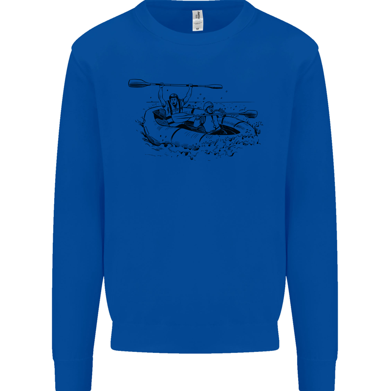 Dinghy Rapids White Water Rafting Whitewater Mens Sweatshirt Jumper Royal Blue