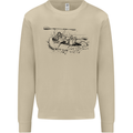 Dinghy Rapids White Water Rafting Whitewater Mens Sweatshirt Jumper Sand
