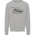 Dinghy Rapids White Water Rafting Whitewater Mens Sweatshirt Jumper Sports Grey