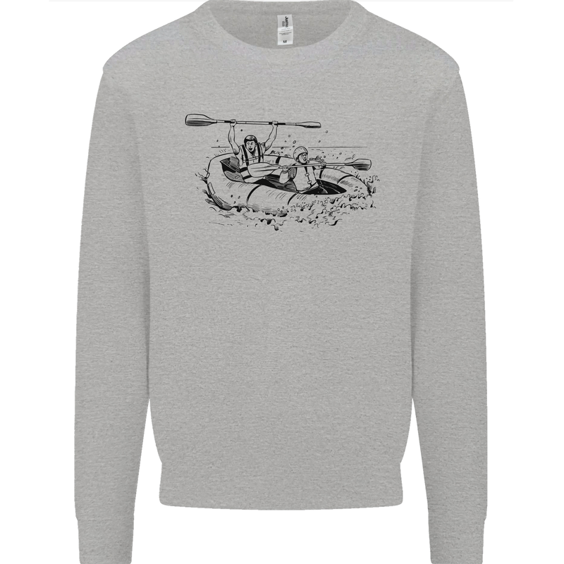 Dinghy Rapids White Water Rafting Whitewater Mens Sweatshirt Jumper Sports Grey