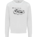 Dinghy Rapids White Water Rafting Whitewater Mens Sweatshirt Jumper White