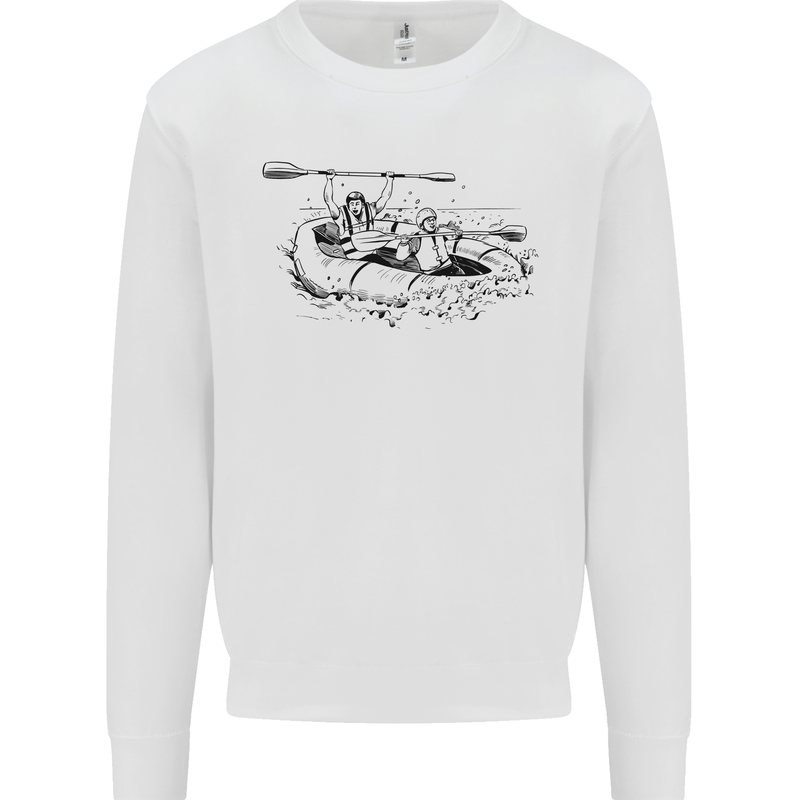 Dinghy Rapids White Water Rafting Whitewater Mens Sweatshirt Jumper White