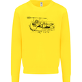 Dinghy Rapids White Water Rafting Whitewater Mens Sweatshirt Jumper Yellow
